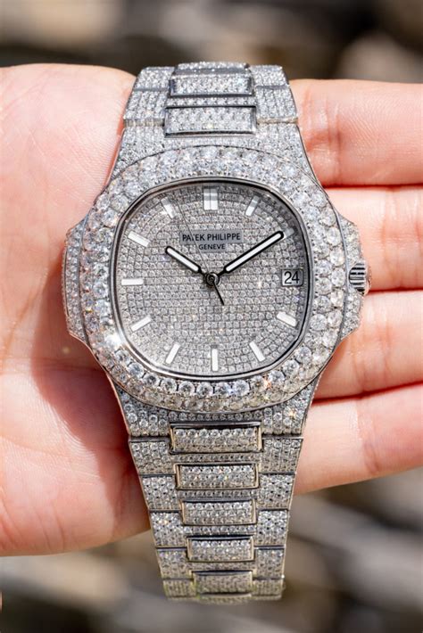 Patek Philippe nautilus with diamonds